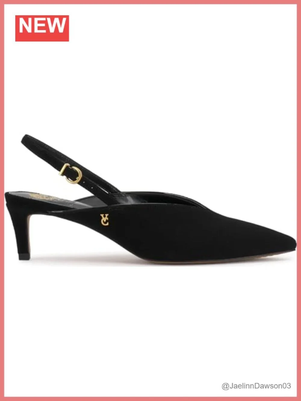 Vince Camuto Kylien Slingback Kitten Heel Pumps Suede Women's Formal Dress Shoes